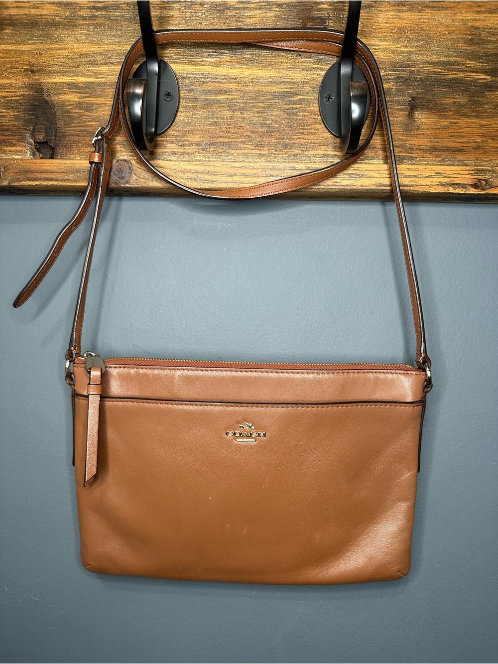 Coach Tan Leather Crossbody Bag